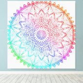 Regenbogen-Mandala Leinwanddruck (Insitu (Holzboden))