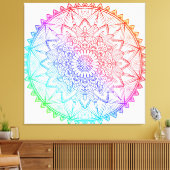Regenbogen-Mandala Leinwanddruck (Insitu (Wohnzimmer))