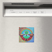Regenbogen-Mandala-Magnet Magnet (In Situ (Geschirrspüler))