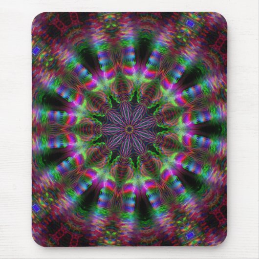 Regenbogen-Mandala Mousepad (Vorne)