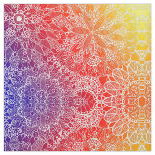 Regenbogen-Mandala-Muster-Gewebe Stoff