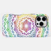 Regenbogen-Mandala-Musterdesign iPhone Hülle (Rückseite (Horizontal))