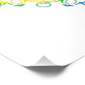 Regenbogen-Mandala-Musterdesign Poster (Ecke)