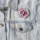 Regenbogen-Mandala-Pride-Monogramm - Lebendige Geo Button (Beispiel)