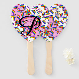 Regenbogen-Mandala-Pride-Monogramm - Lebendige Geo Fächer