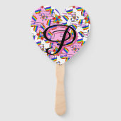 Regenbogen-Mandala-Pride-Monogramm - Lebendige Geo Fächer (Vorderseite)