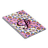 Regenbogen-Mandala-Pride-Monogramm - Lebendige Geo Notizblock (Rechte Seite)