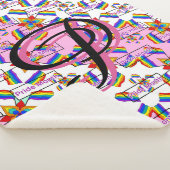 Regenbogen-Mandala-Pride-Monogramm - Lebendige Geo Sherpadecke (3/4)