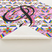 Regenbogen-Mandala-Pride-Monogramm - Lebendige Geo Sherpadecke (3/4)