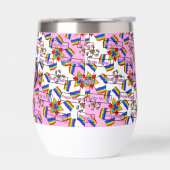 Regenbogen-Mandala-Stolz-Monogramm - Lebendige Geo (Links)