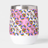 Regenbogen-Mandala-Stolz-Monogramm - Lebendige Geo (Rückseite)