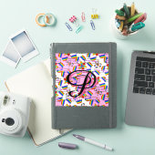 Regenbogen-Mandala-Stolz-Monogramm - Lebendige Geo Aufkleber (iPad Hülle)