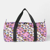 Regenbogen-Mandala-Stolz-Monogramm - Lebendige Geo Duffle Bag (Rückseite)