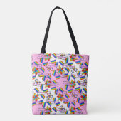 Regenbogen-Mandala-Stolz-Monogramm - Lebendige Geo Tasche (Rückseite)