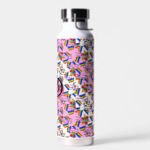 Regenbogen-Mandala-Stolz-Monogramm - Lebendige Geo Trinkflasche (Links)