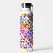 Regenbogen-Mandala-Stolz-Monogramm - Lebendige Geo Trinkflasche (Rückseite)