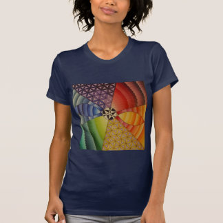 Regenbogen-Mandala T-Shirt