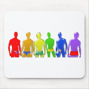Regenbogen-Männer Mousepad
