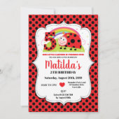 Regenbogen-Marienkäfer-5. Einladung (Vorderseite)