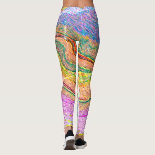 Regenbogen-Marmor Leggings (Rückseite)
