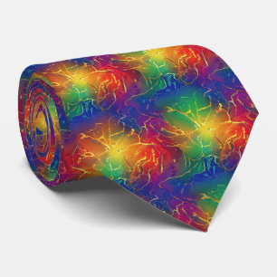 Regenbogen-Marmor-Texturmuster Krawatte