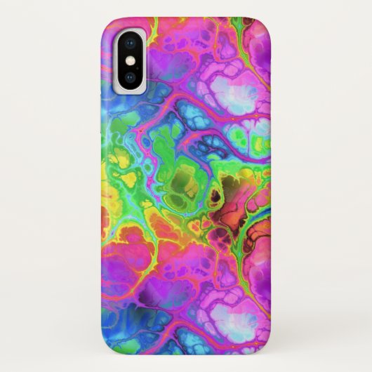Regenbogen MarmoriPhone X Fall Case-Mate iPhone Hülle (Rückseite)
