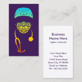 Regenbogen maskiert in Paisley Visitenkarte (Vorne/Hinten)