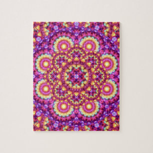 Regenbogen-Matrix-Mandala Puzzle