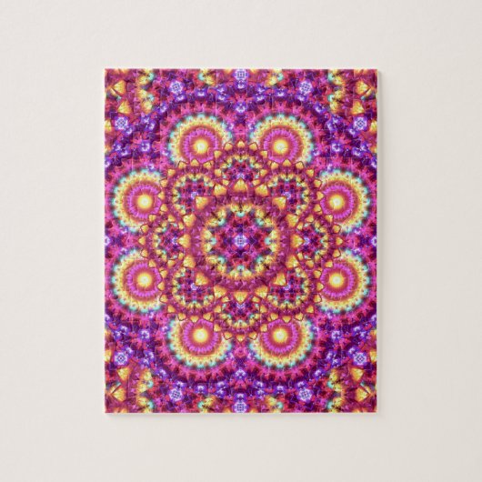 Regenbogen-Matrix-Mandala Puzzle (Vertikal)