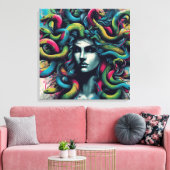Regenbogen-Medusa Leinwanddruck (Insitu (Wohnzimmer))