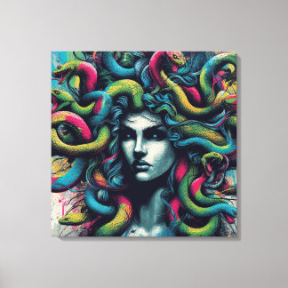 Regenbogen-Medusa Leinwanddruck