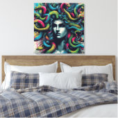 Regenbogen-Medusa Leinwanddruck (Insitu (Schlafzimmer))