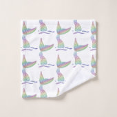 Regenbogen-Meerjungfrau Badhandtuch Set (Waschlappen)