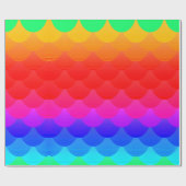 Regenbogen-Meerjungfrau Geschenkpapier (Flach)