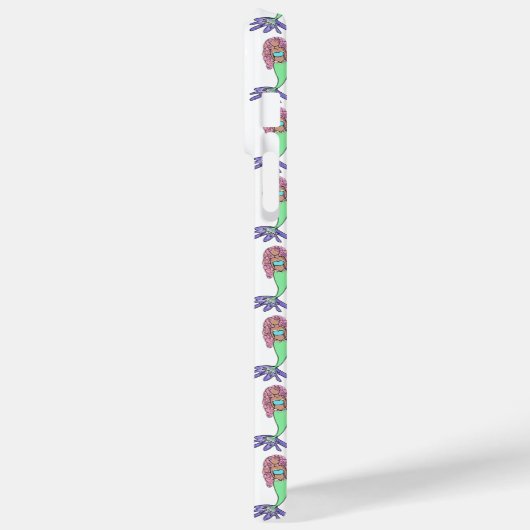 Regenbogen Meerjungfrau rosa lila grünes Schwarz,  Case-Mate iPhone Hülle (Rückseite / Links)