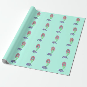 Regenbogen Meerjungfrau rosa lila grünes Schwarz, Geschenkpapier