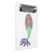 Regenbogen Meerjungfrau rosa lila grünes Schwarz,  Mini Klemmbrett (Schrägansicht)
