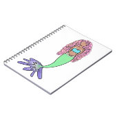 Regenbogen Meerjungfrau rosa lila grünes Schwarz, Notizblock (Linke Seite)