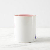 Regenbogen Meerjungfrau rosa lila grünes Schwarz, Zweifarbige Tasse (Mittel)