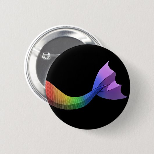 Regenbogen-Meerjungfrau-Schwanz V2 Button (Vorne & Hinten)