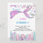 Regenbogen-Meerjungfrau unter der Einladung zum Me (Vorne/Hinten)