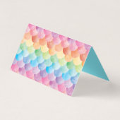 Regenbogen-Meerjungfrauwatercolor-Platzkarten Visitenkarten (Rückseite)