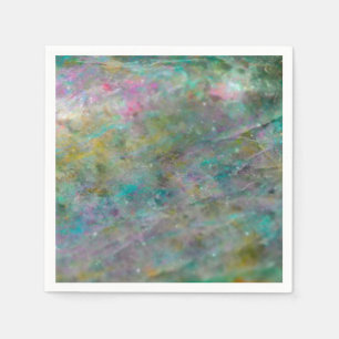 Regenbogen Mehrfarbiger Kristallstein Murmel Serviette