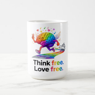Regenbogen-Mental-Gesundheit-Freiheit-Gehirn-Illus Kaffeetasse