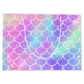Regenbogen-Mermaid-Scales Große Geschenktüte (Rückseite)