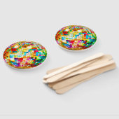 Regenbogen-Metall-Diskokugel Fächer (Non-assembled)