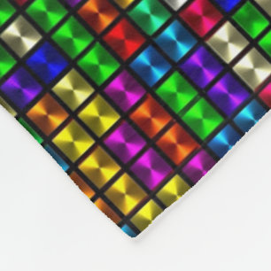 Regenbogen-Metallblock-Decke Fleecedecke