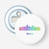 Regenbogen-Miami-Skyline Flaschenöffner (Vorderseite)