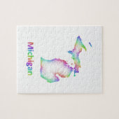 Regenbogen-Michigan-Karte Puzzle (Horizontal)