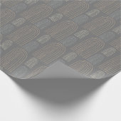 Regenbogen Mid Century Chic Muster Geschenkpapier (Ecke)